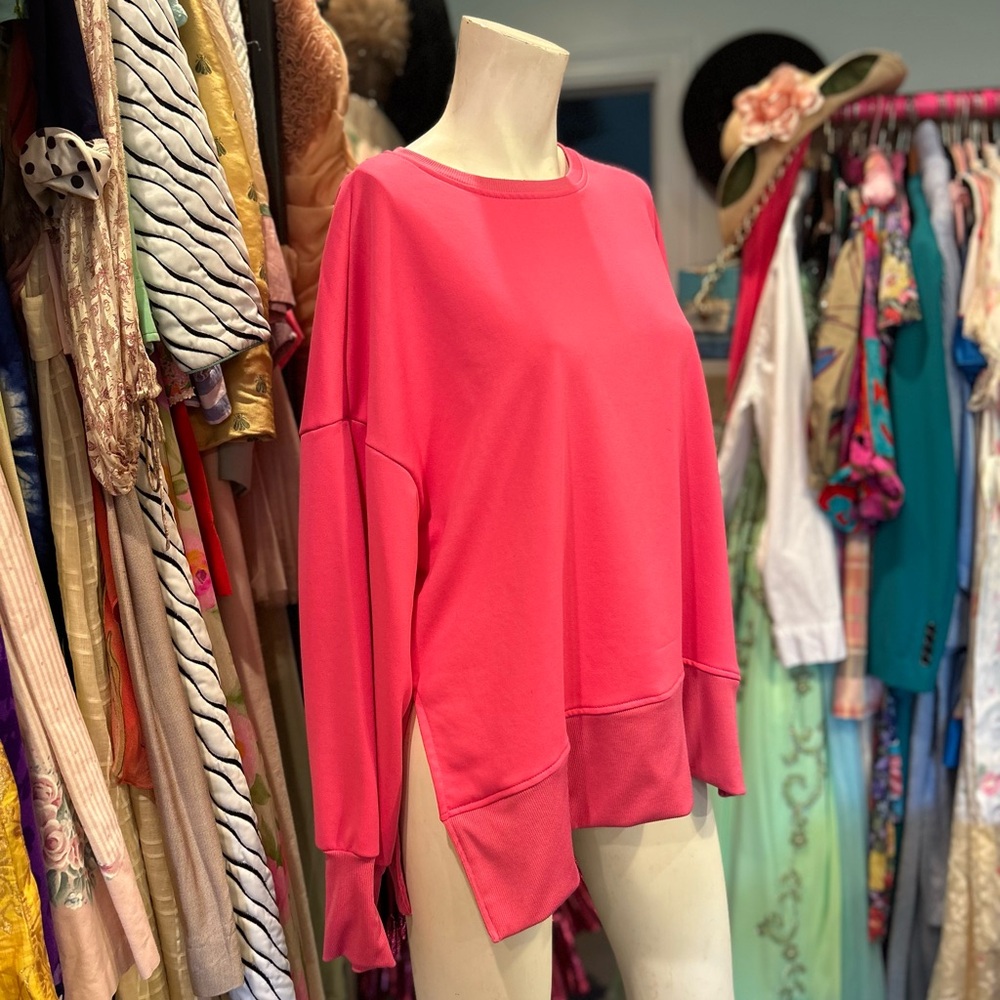 Hot Pink Active Wear Sweatshirt